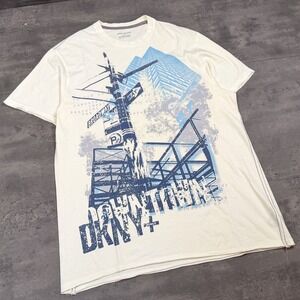 Vintage VTG Y2K 2000's 00's DKNY Jeans White Short Sleeve Grunge T-Shirt